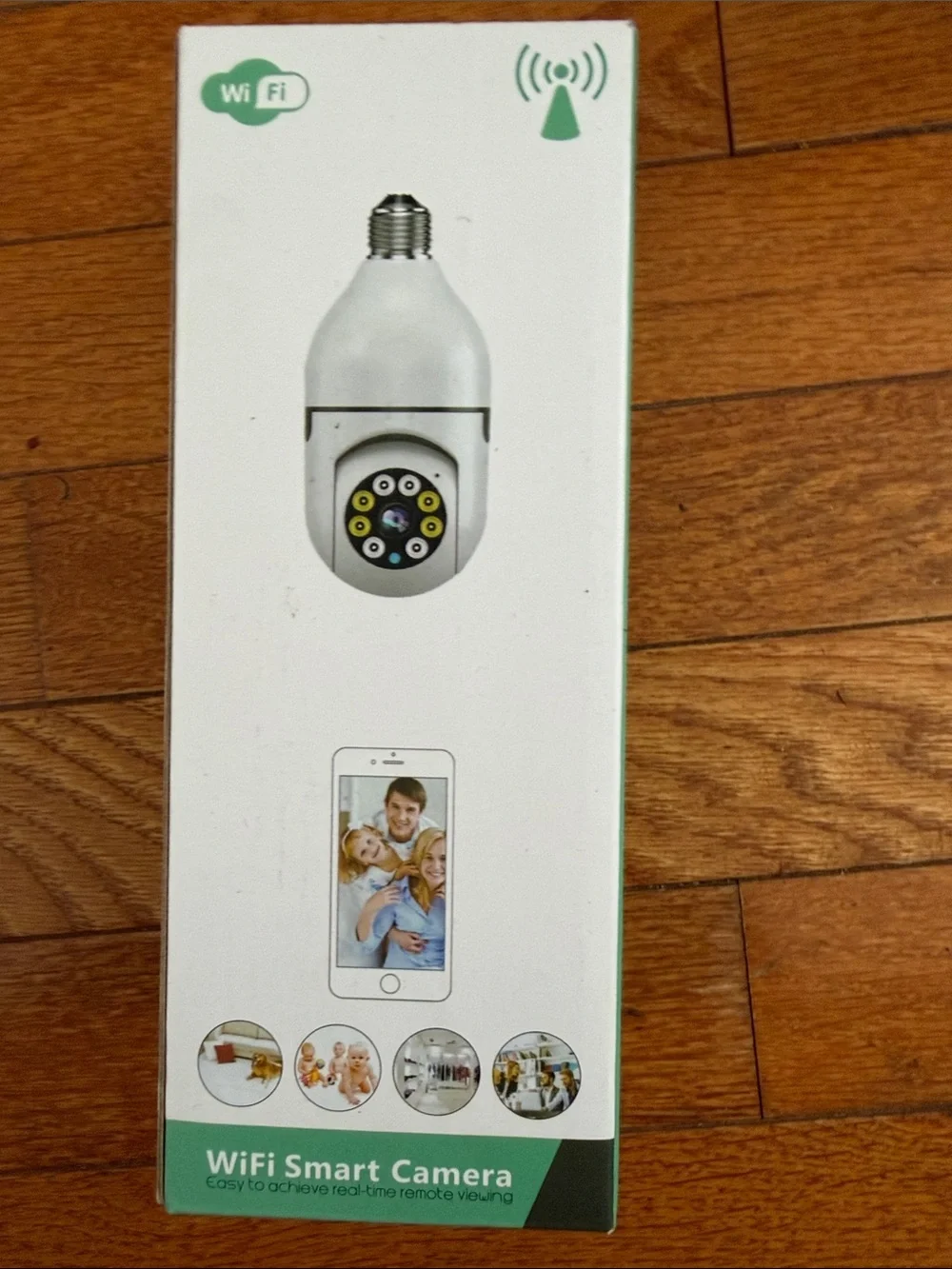 WiFi Smart Bulb Camera - White Remote Viewing Security Camera
